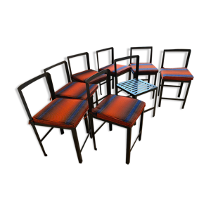 lot de 8 chaises en acier