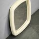 1970s Italian Space Age Cream Plastic Square Wall Mirror