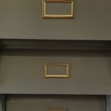 Meuble à clapets 20 cases en métal et formica