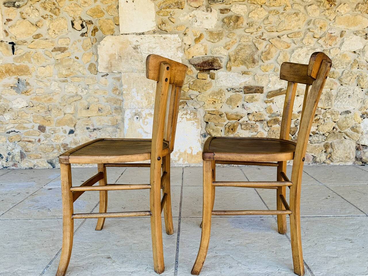 Pair of bistro chairs by Luterma, circa 50-60