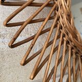 Miroir soleil osier vintage