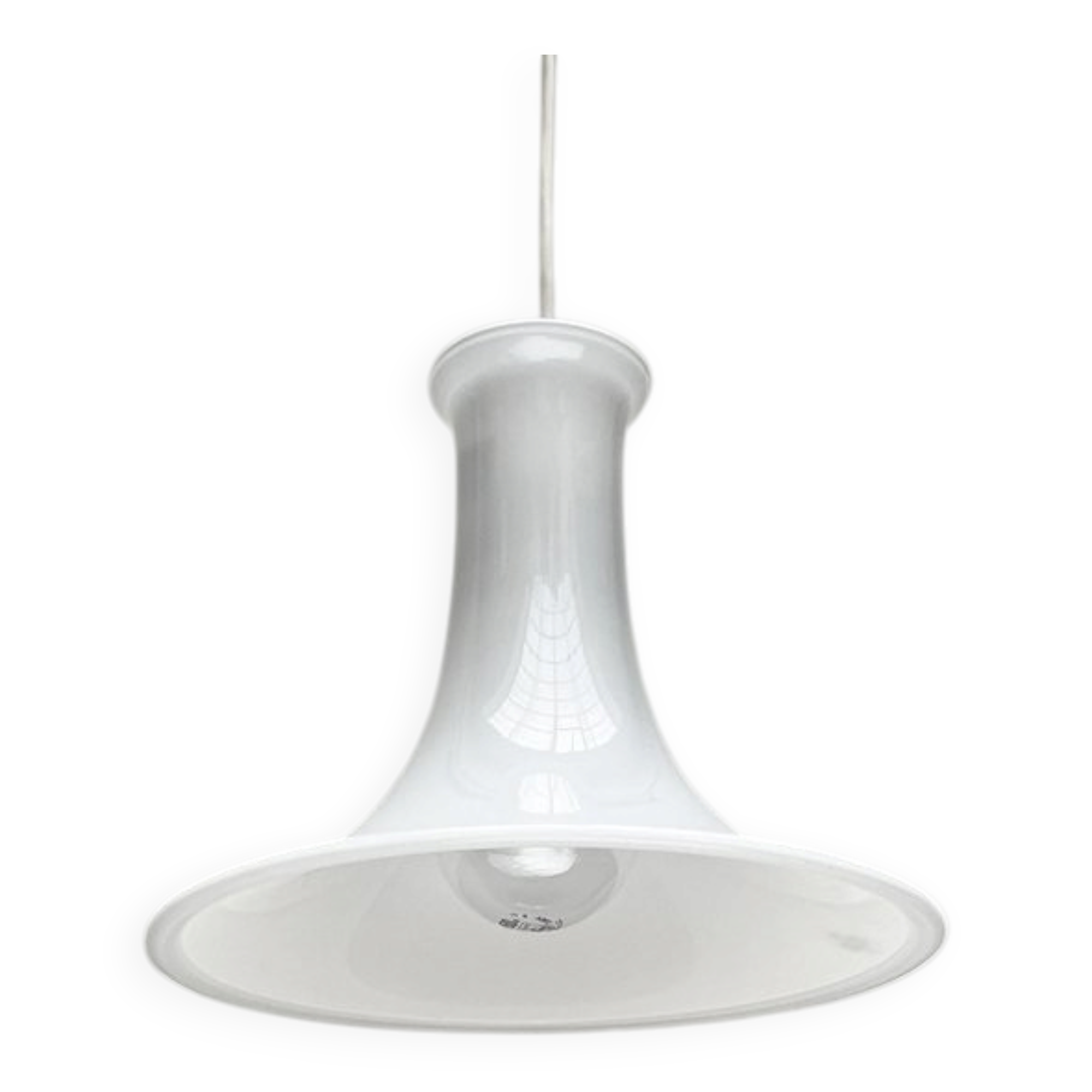 Vintage Danish model Mandarin Pendant Lamp Small by Michael Bang for Holmegaard, 1970s