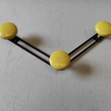 Vintage wall mount in black and yellow metal