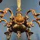 Bronze chandelier in Louis XVI style with 6 arms.
