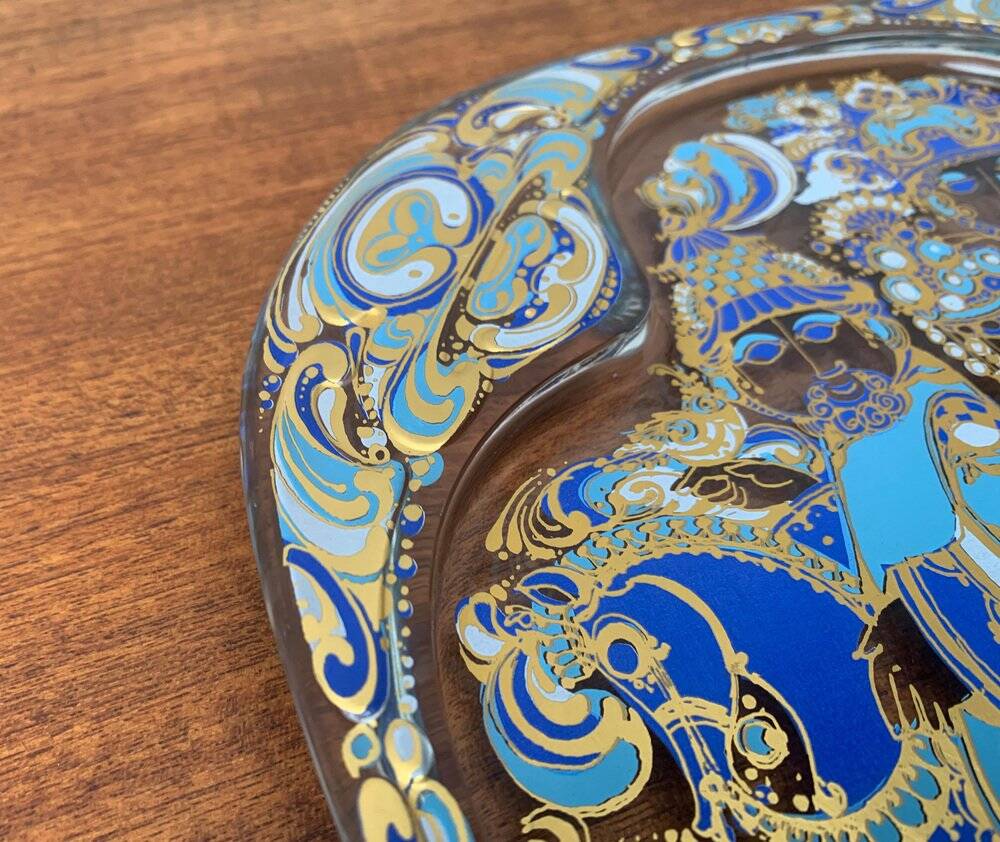 Limited edition German vintage Christmas wall plate by Bjørn Wiinblad for Rosenthal, 1978