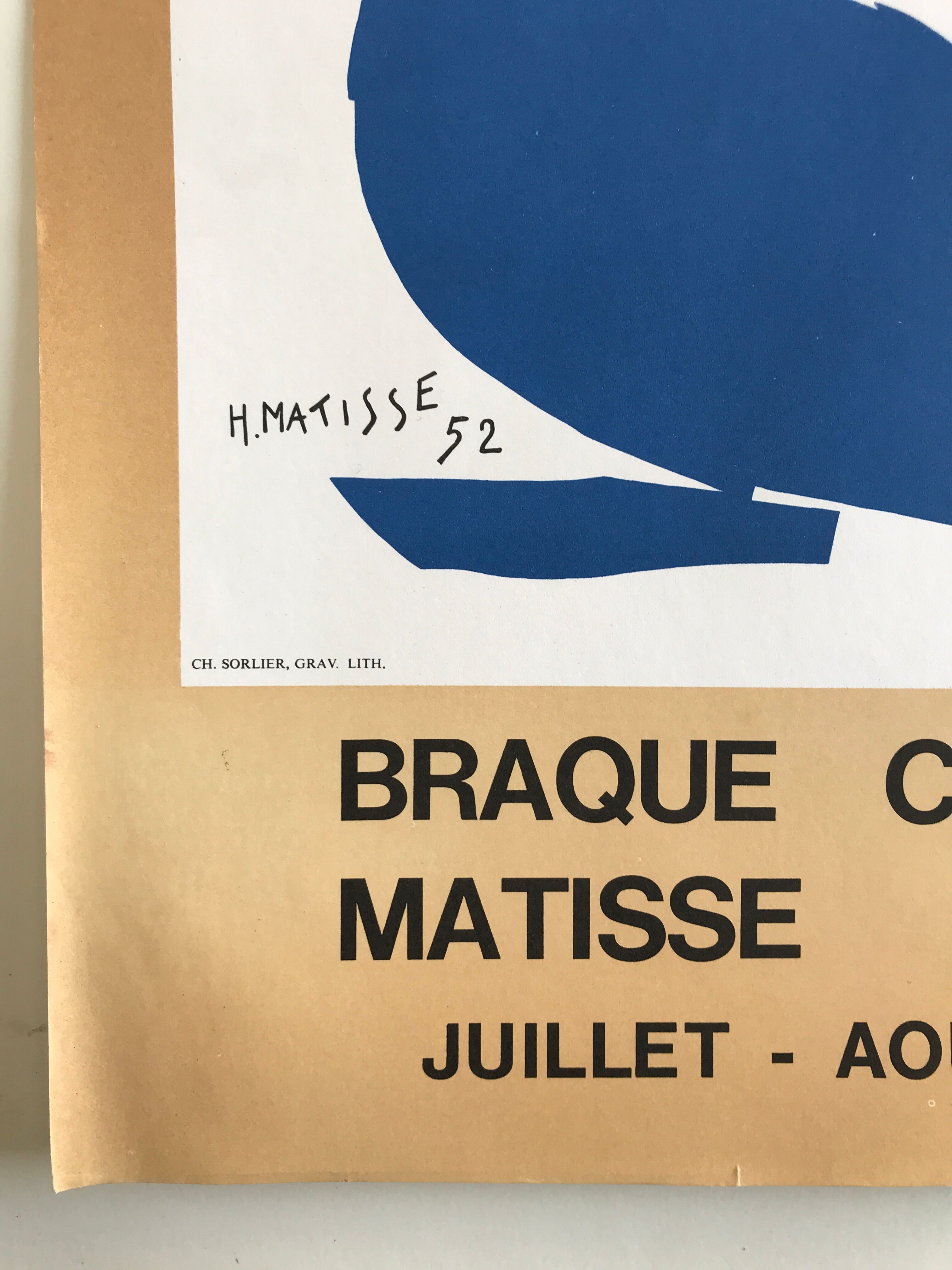 Lithographic poster after Graceful Blue Nude of 52 by MATISSE, Musée de Céret, 1980 (Mourlot)