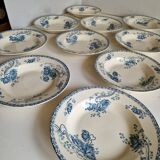 Set of 10 Deep Plates Sarreguemines Royat Models