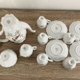 White porcelain coffee service Seltmann Weiden Bavaria paradise bird
