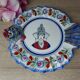 Fish-shaped plate with Breton Les Sables d'Olonne Vintage