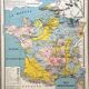 Old school map Hatier Brunhes 32, 1940 - Mineral France