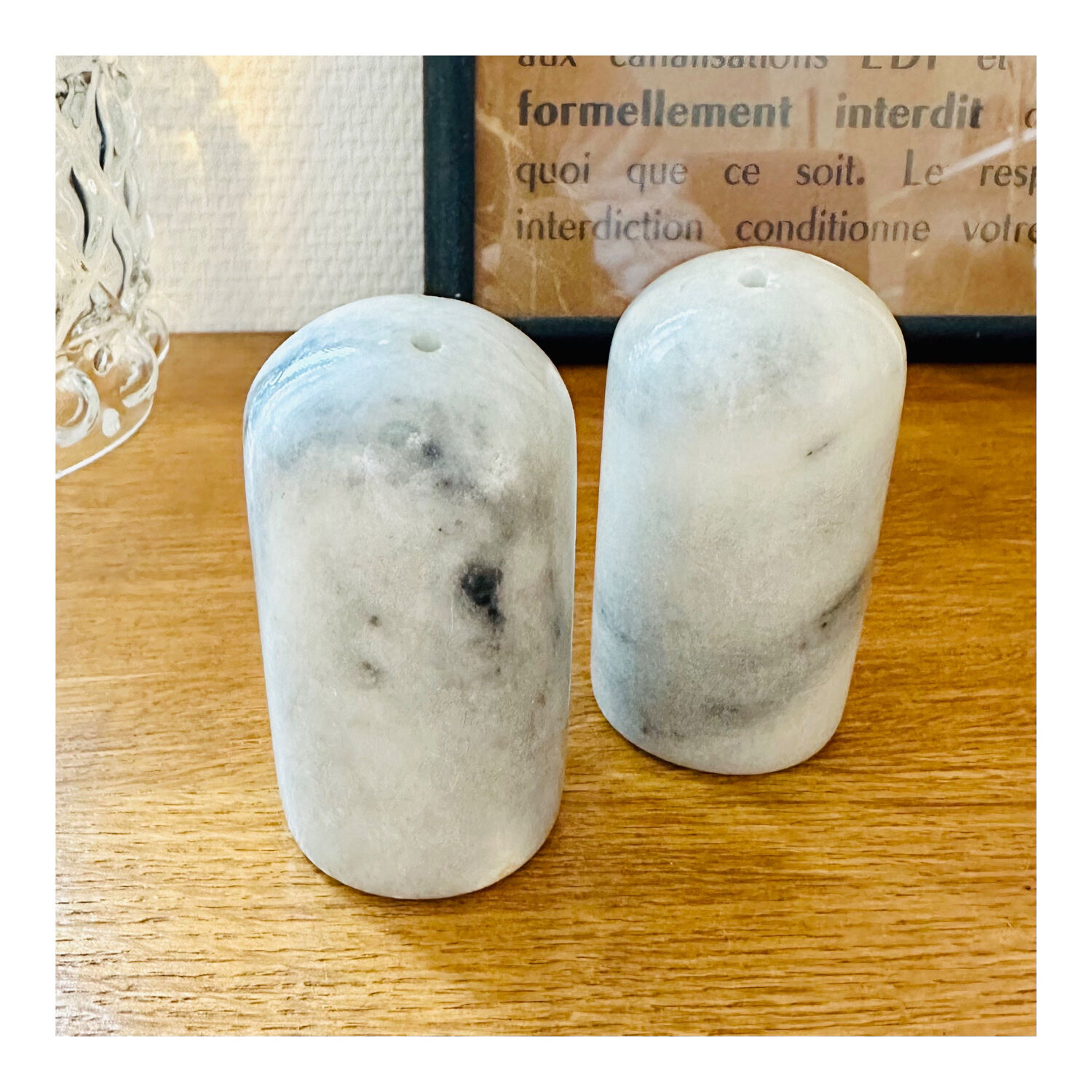 Marble salt and pepper shaker