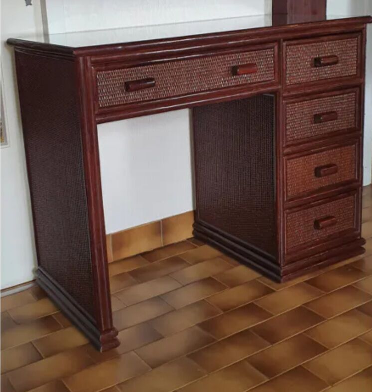 Rattan desk
