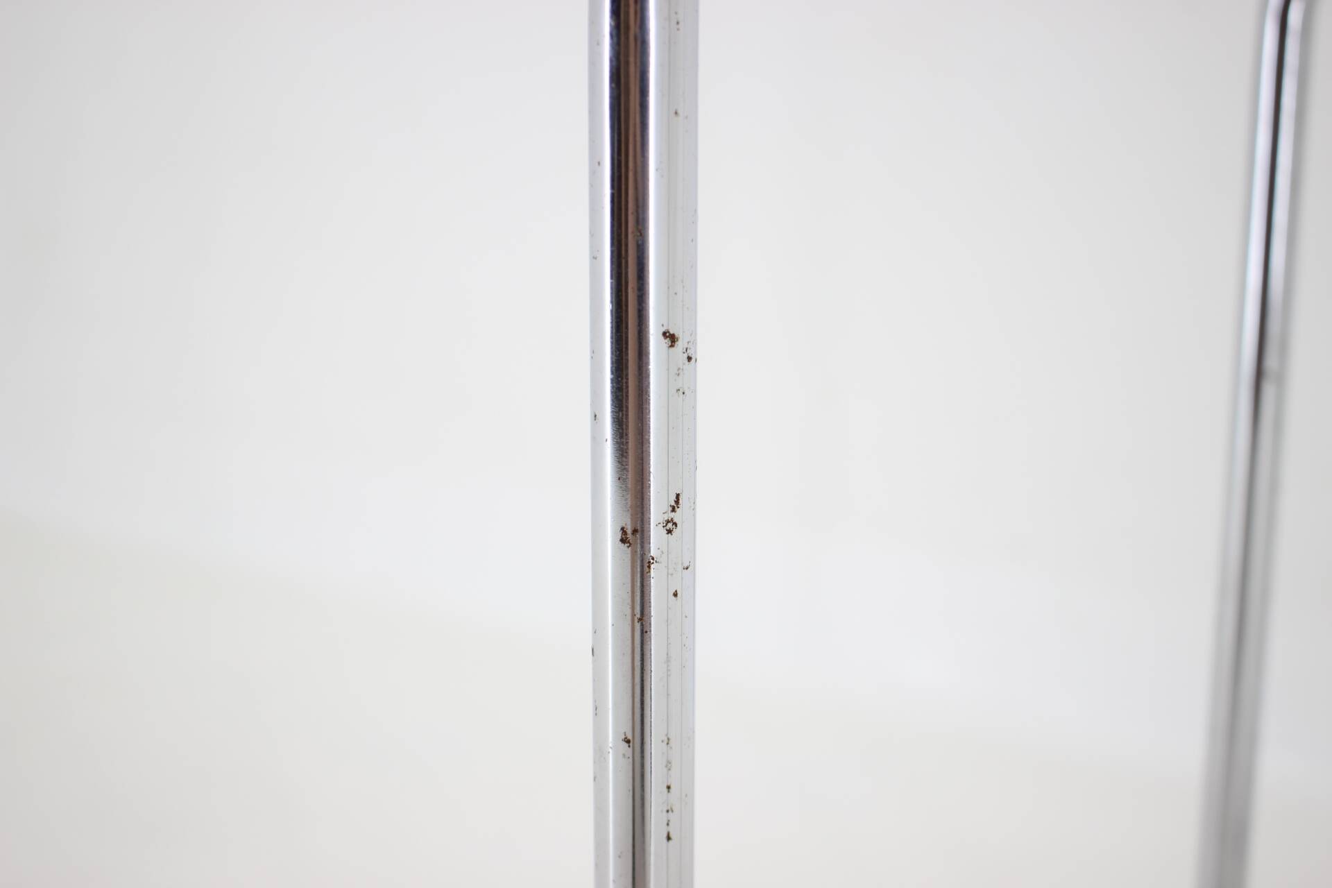 1960s tubular chrome plated side table, czechoslovakia