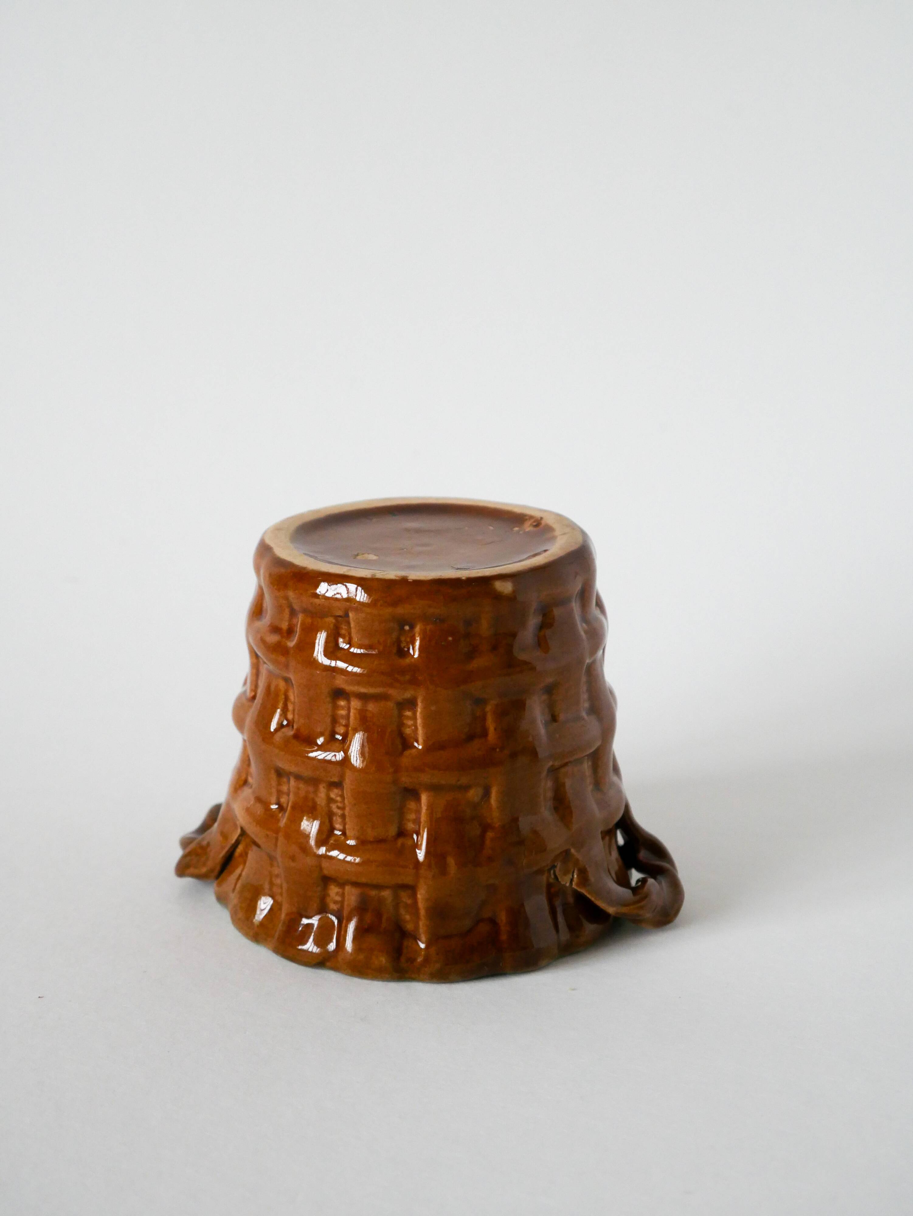 Slip planter, imitation bamboo, 1970