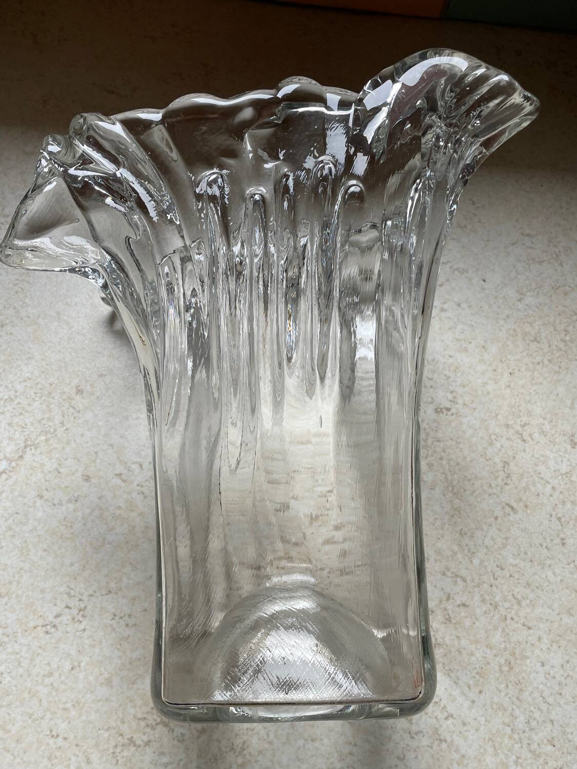 Molded glass vase