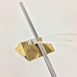 Plexiglas and brass table lamp, Italy 1980