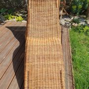 Karlskrona rattan chaise longue by Karl Malmvall for Ikea