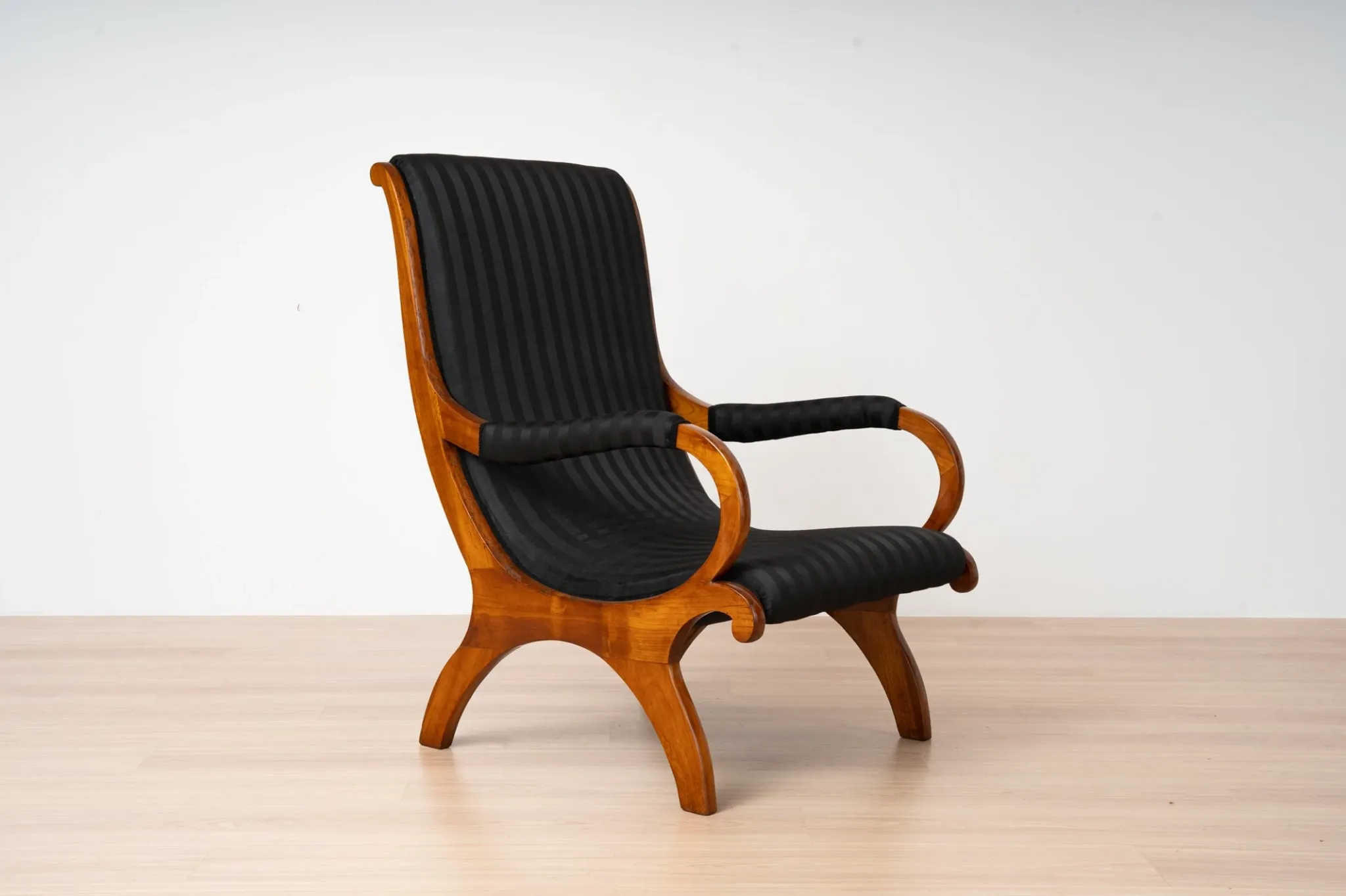 19th-Century Biedermeier Cherrywood Armchair, Germany, circa 1830-1850