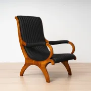 19th-Century Biedermeier Cherrywood Armchair, Germany, circa 1830-1850