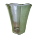 Vase en verre granité vert