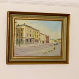 Peinture à l'huile sur toile suédoise du milieu du siècle « Göteborg »