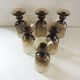 6 vintage glass foot glasses in smoked bullé from Biot