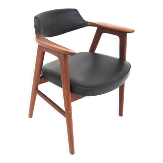 Fauteuil scandinave en teck Erik Kirkegaard Suède 1960