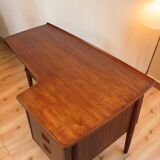 Scandinavian "boomerang" free-form desk in teak - 1960s