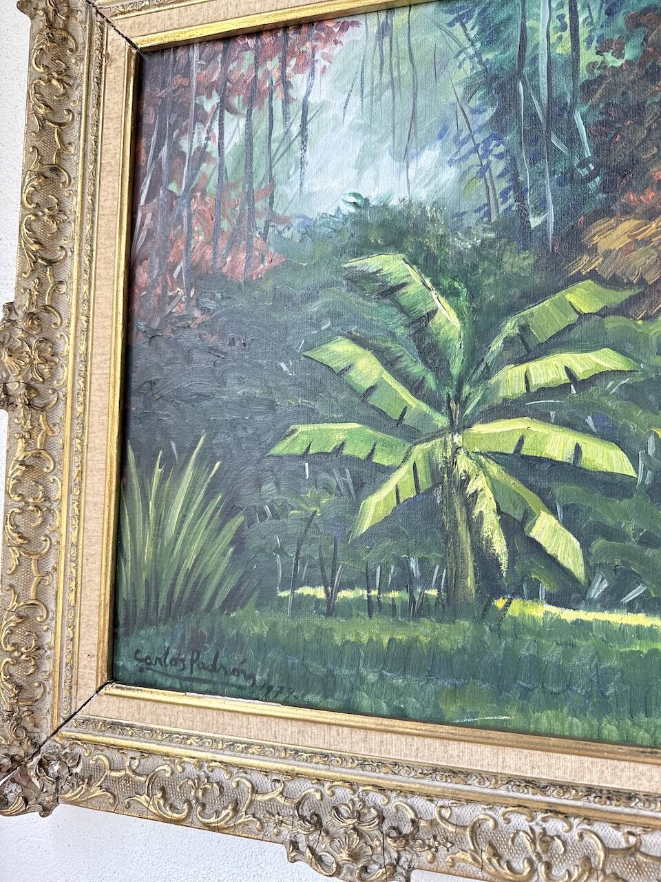 Framed oil painting "forest"