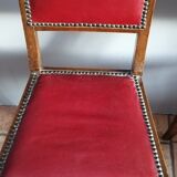 Pair of Art Deco chairs in red skai