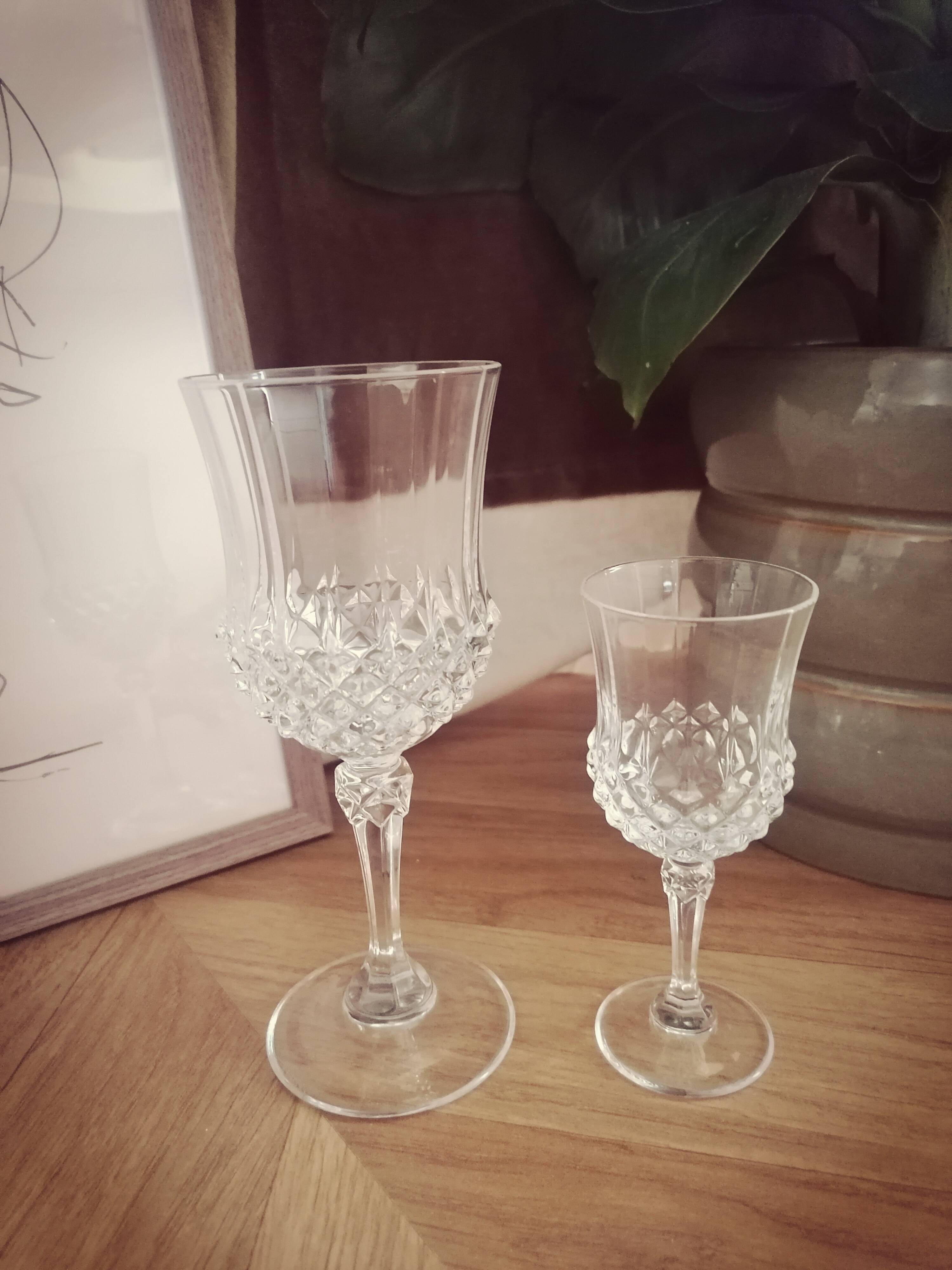 Many crystal glasses