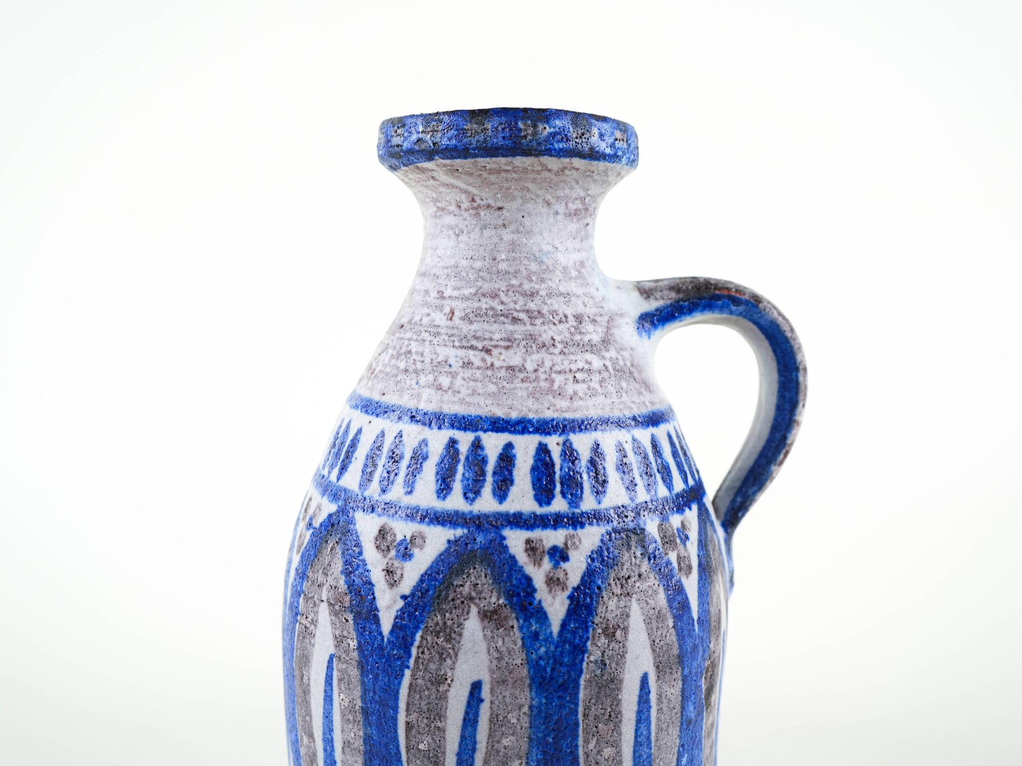 Ceramic vase with a handle, Danish design, 1960s, made in Denmark