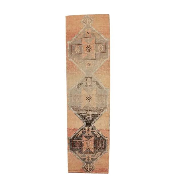 Turkish Oushak Wool Runner 85x320