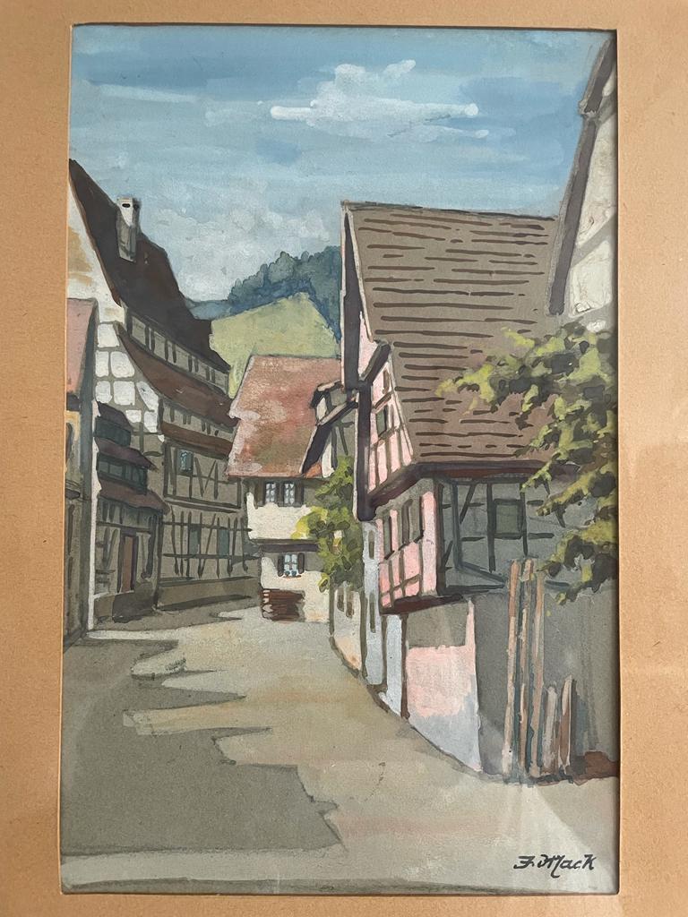 Watercolor Alsace 1930