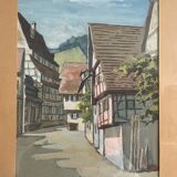 Aquarelle Alsace 1930