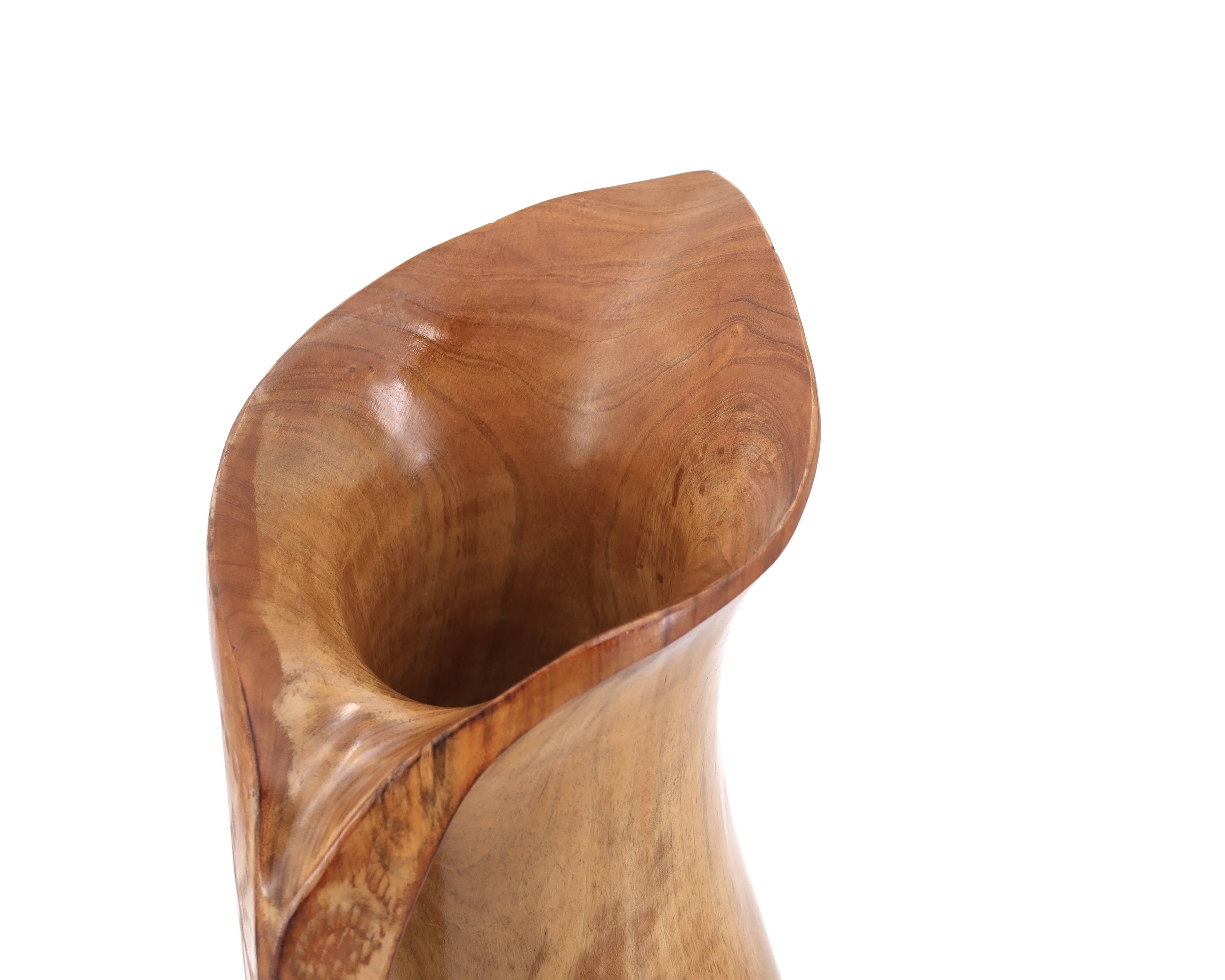 Sculptural wooden pitcher, 1960s