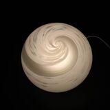 1980s Glass Globe Table Lamp, Italy