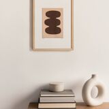 Contemporary abstract painting on antique paper B353 signed Eawy