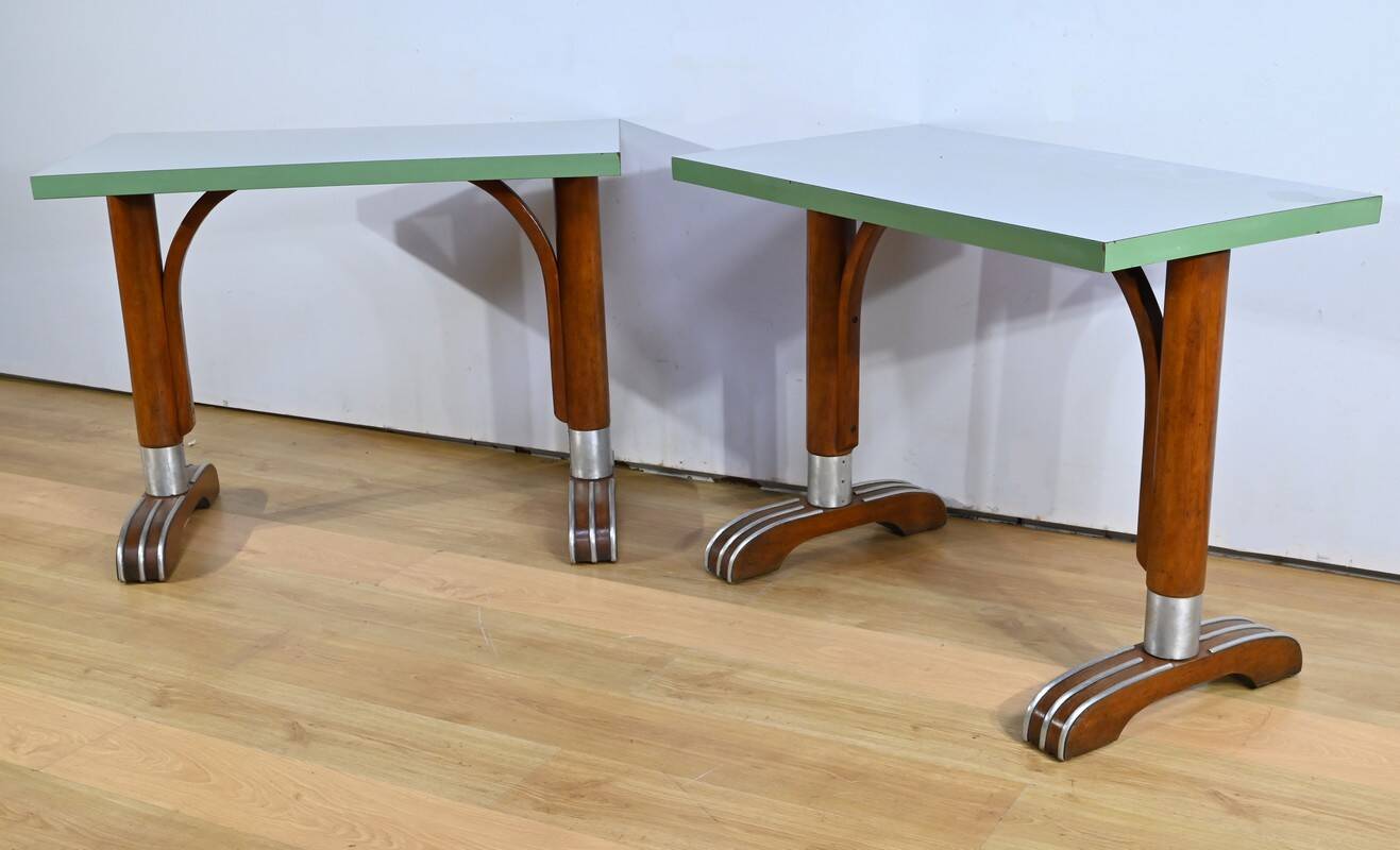 Bistro tables in laminate and beech – 1950