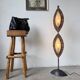 Lampadaire bronze et corde 1970