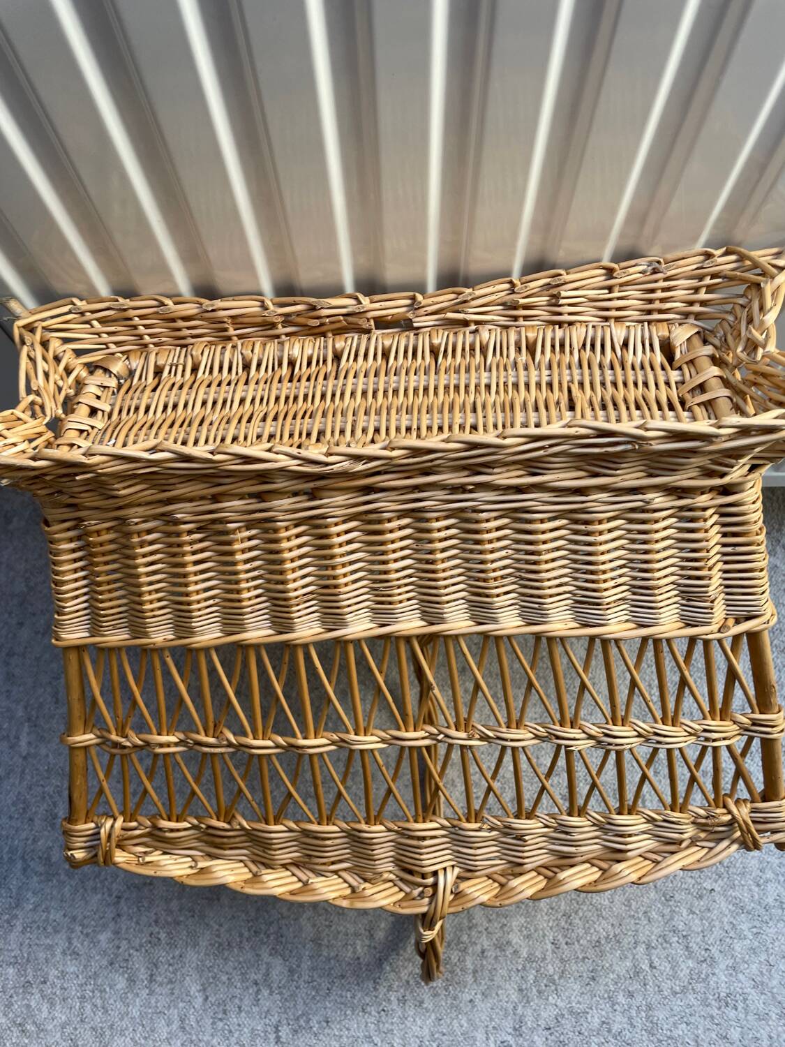 Rattan magazine rack