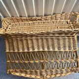 Rattan magazine rack