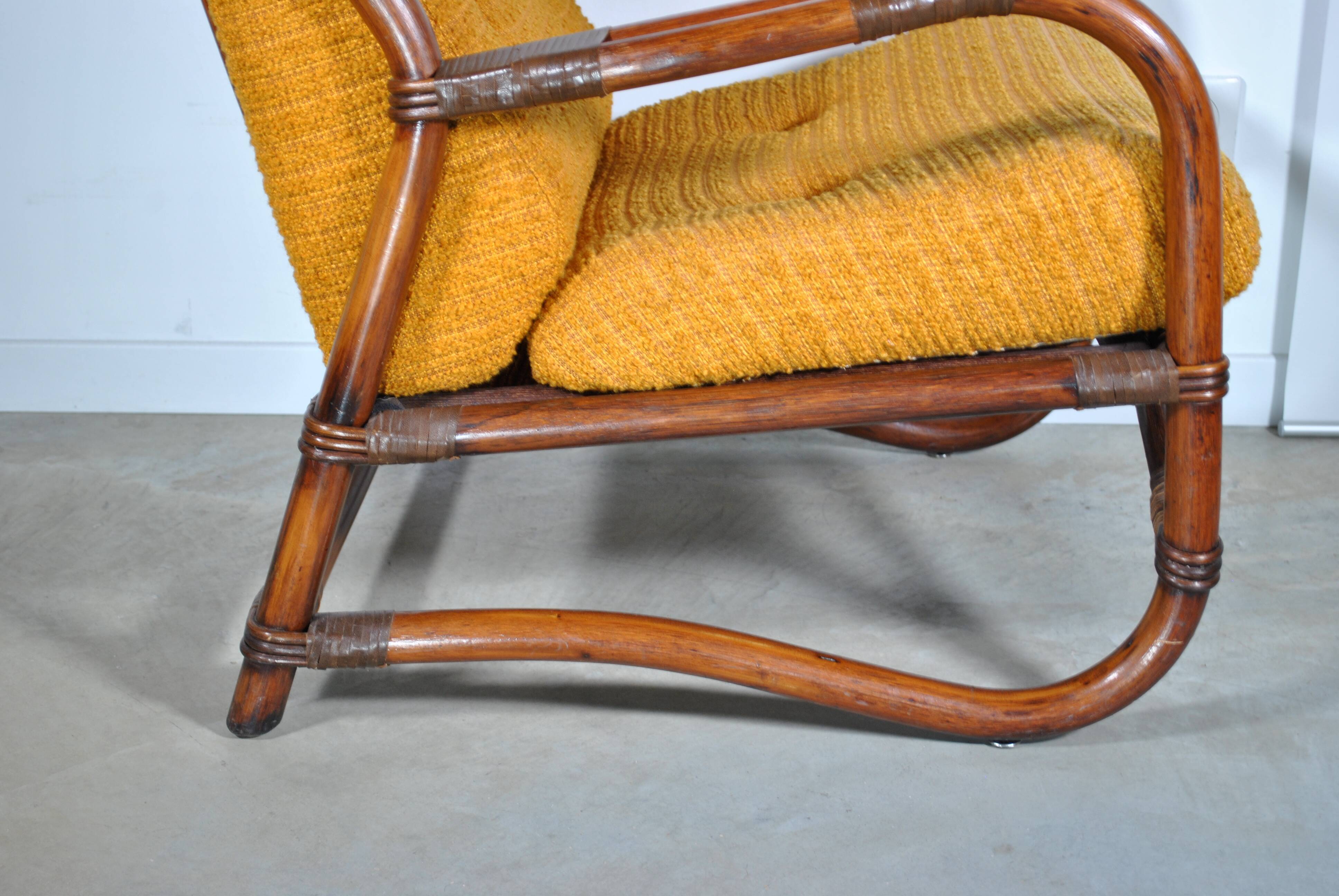 Rattan armchair 1970