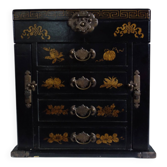 Meuble boite à bijoux avec miroir, chine, milieu XXème