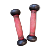 lot of 2 mini cast iron dumbbells- 1930s