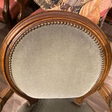 Pair of Louis XVI style medallion armchairs