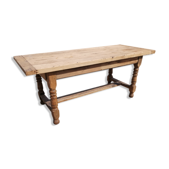 solid oak farmhouse table