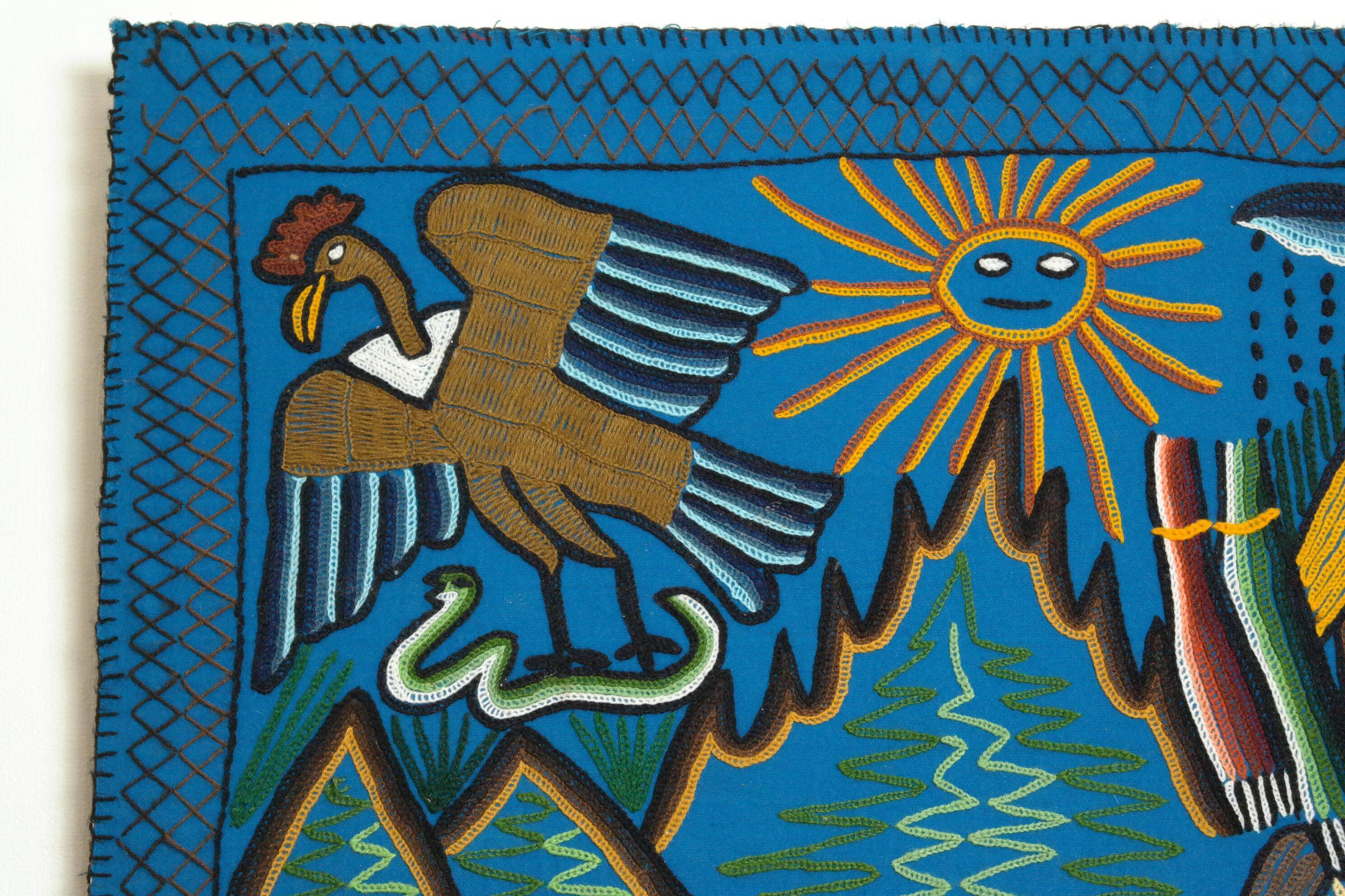 Artisanal Peruvian vintage wool tapestry