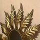 Sunflower sun mirror design 50 in gilded metal