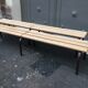 Old vintage mullca school bench